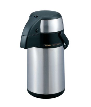 Tiger Vacuum Insulated Air Pump Jug - Stainless Steel/Black