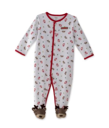 Carter's® Baby Print Christmas Footie - White