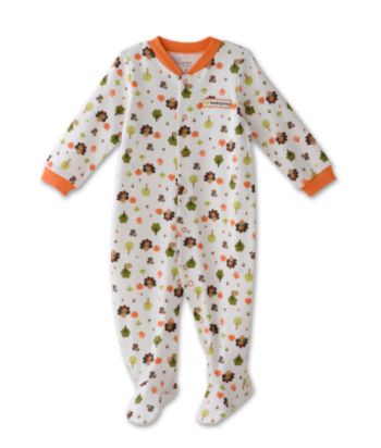 Carter's® Baby Thanksgiving Print Footie - White