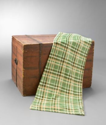 LivingQuarters Micro Cozy Throw - Cypress Plaid