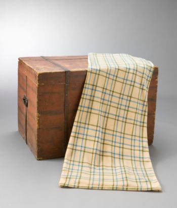LivingQuarters Micro Cozy Throw - Khaki Plaid