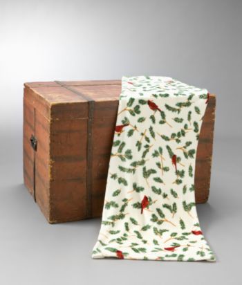 LivingQuarters Micro Cozy Throw - Cardinal Print
