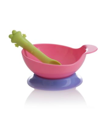 Elegant Baby® Baby Girls' Feeding Bowl Set - Green/Pink/Purple