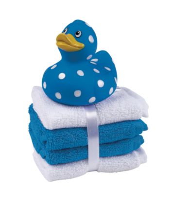 Elegant Baby® Baby Boys' Ducky Washcloth Set - Blue/White