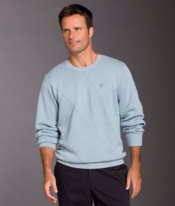Izod® Men's Lattis Solid Argyle Sweater