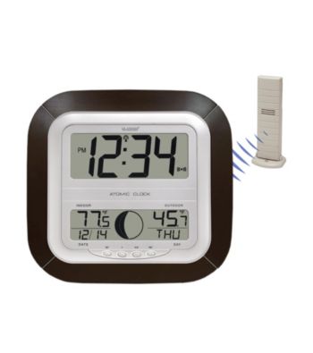 La Crosse Technology® WS-8418U-IT Digital Atomic Wall Clock with Thermometer