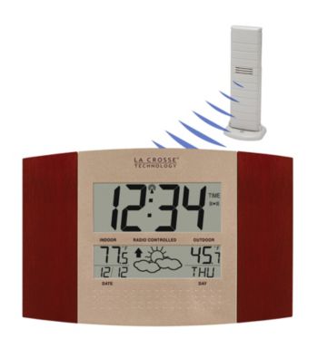 La Crosse Technology® WS-8157U-IT Digital Atomic Wall Clock with Forecast Station