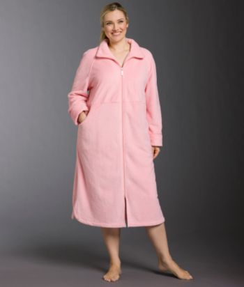 Jasmine Rose Plus Size Zip Microcozy Robe