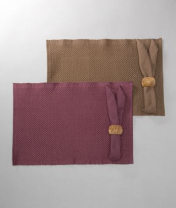 LivingQuarters Woven Solid Color Table Linens