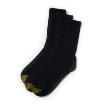 GOLD TOE® Men's Uptown 3-Pack Socks - Black