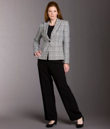 Evan-Picone® 2-pc. Houndstooth Suit Set - Black/White