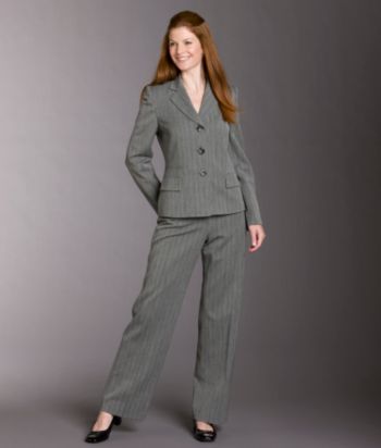 LeSuit® 2-pc. Pinstriped Suit Set - Gray/Blue