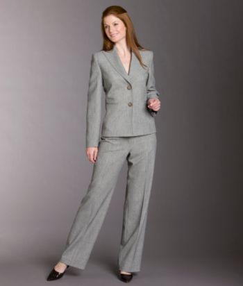 Kasper® 2-pc. Melange Suit Set - Gray