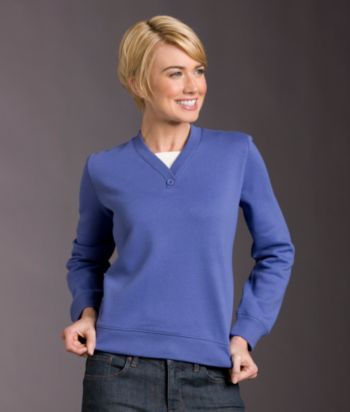 Studio Works Sport Petites' Fleece Y-neck Pullover