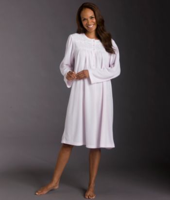 Miss Elaine® Short Honeycomb Gown - Violet