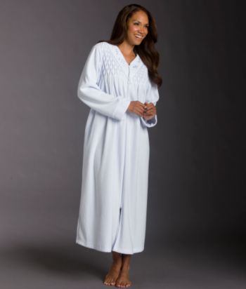 Miss Elaine® Long Brush Back Terry Robe