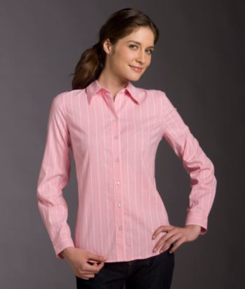 Izod® Awning Striped Buttonfront Shirt - Pink Glaze