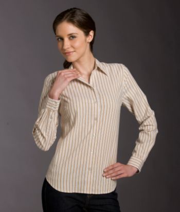 Izod® Collegiate Striped Buttonfront Shirt - Butternut