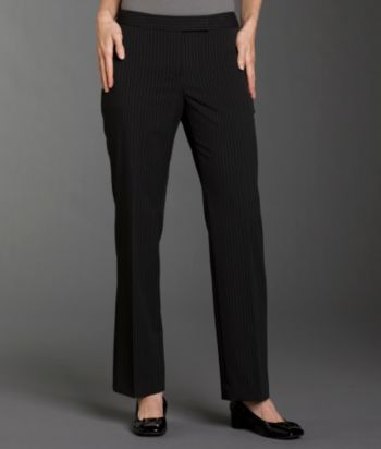 Rafaella® Petites' Striped Slant Pocket Pants - Black Combo