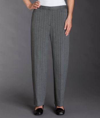 Briggs® Petites' The Slimming Solution™ Menswear Tummy Tuck Pants - Black/White Birdseye