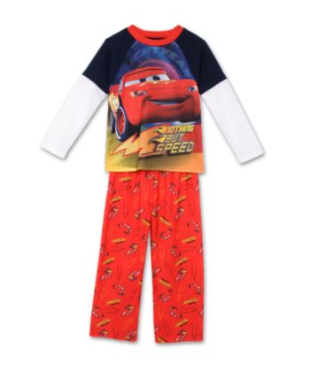 Disney® Boys' 4-7 Cars Lightning McQueen 2-Piece Sleep Set - Red/Blue
