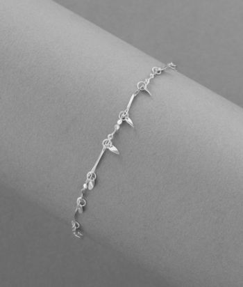Sterling Silver Chain Heart Charm Ankle Bracelet