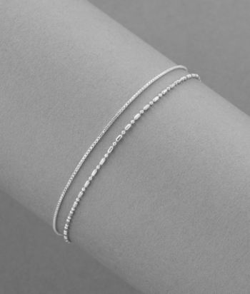 Sterling Silver Double Ankle Bracelet