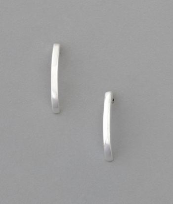 Sterling Silver Small J Drop Hoop Earrings