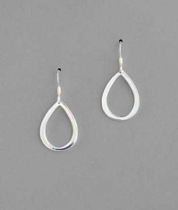 Sterling Silver Open Tear Drop Earrings