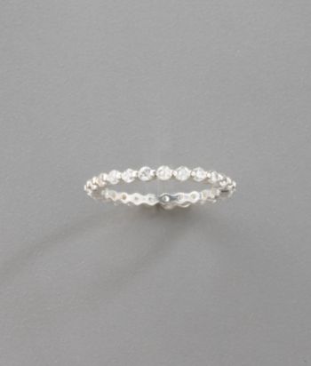 Sterling Silver Cubic Zirconia Prong Set Eternity Ring