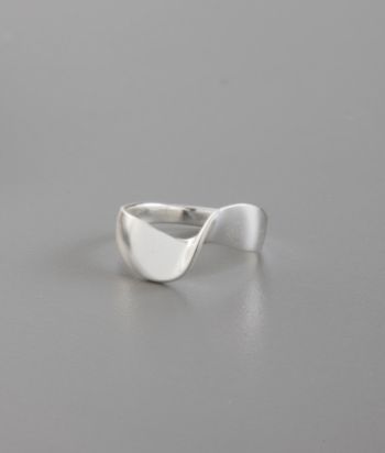 Marsala Sterling Silver Polished Twist Wave Ring