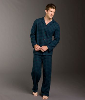 Statements® Men's Flannel Pajama Set - Navy/Green Plaid