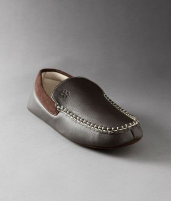 Izod® Men's Faux Leather Slip-On Slipper - Brown