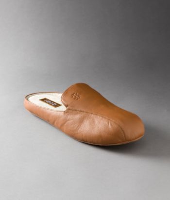 Izod® Men's Faux Leather Open Back Mule Slipper