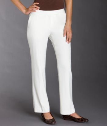 Rafaella® Petites' Extend-tab Gabardine Pants - Winter White
