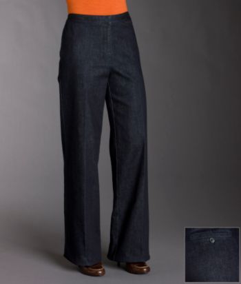 Liz Claiborne New York Petites' Jackie Trouser Jeans - Dark Indigo
