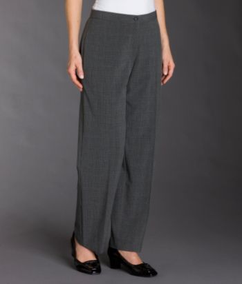 Briggs® Petites' The Slimming Solution™ Plaid Menswear Tummy Pants - Black/Gray