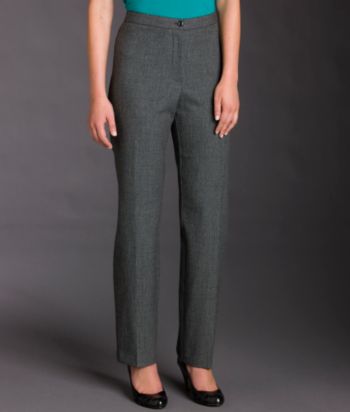 Briggs® Petites' The Slimming Solution™ Tweed Menswear Tummy Pants - Black/White