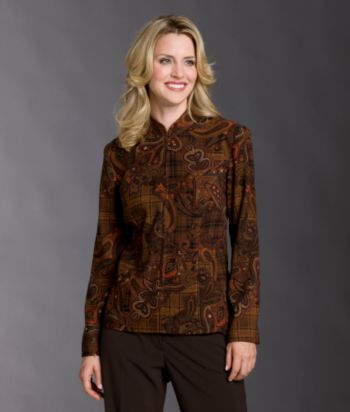 Notations® Petites' Zip-front Printed Jacket - Hamilton