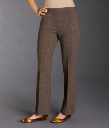 Evan-Picone® Petites' Speckled Tweed Pants - Coffee Multi