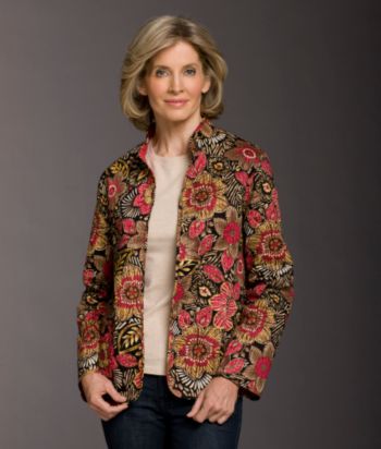 Alfred Dunner® Petites' Mandarin Collar Floral Jacket - Multi