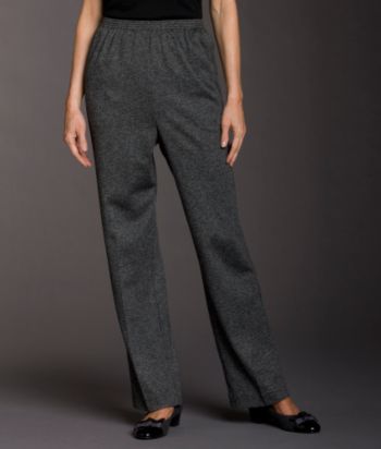 Alfred Dunner® Petites' Tweed Textured Pull-on Pants - Black/White