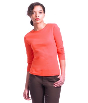 Liz Claiborne New York Long Sleeve Solid Crewneck Tee