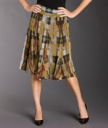 Jones New York Collection® Blurred Plaid Long Gored Skirt - Multi