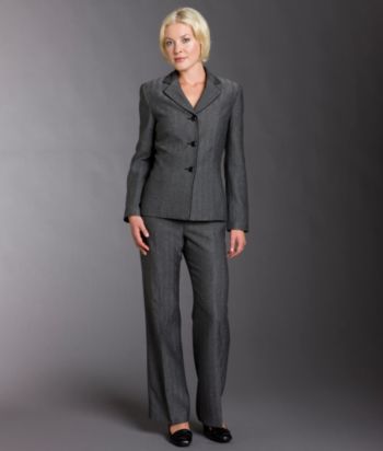 LeSuit® 2-pc. Herringbone Suit Set - Black/White