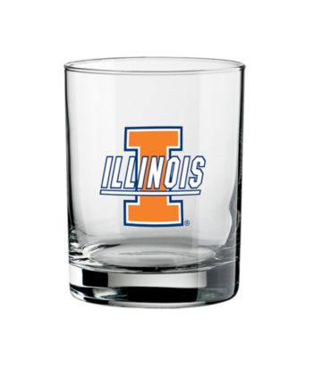 Kraftware™ University of Illinois Logo Set of 4 Double Old Fashioned Glasses