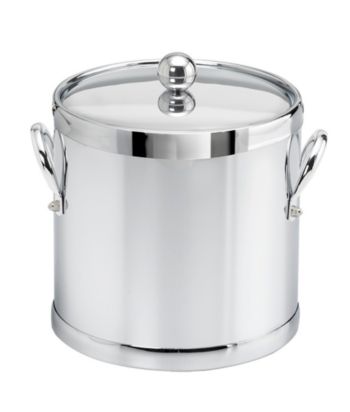 Kraftware™ Polished Chrome 3-Quart Ice Bucket with Metal Handles
