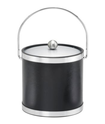 Kraftware™ Sophisticates Black with Brushed Chrome 3-qt. Ice Bucket