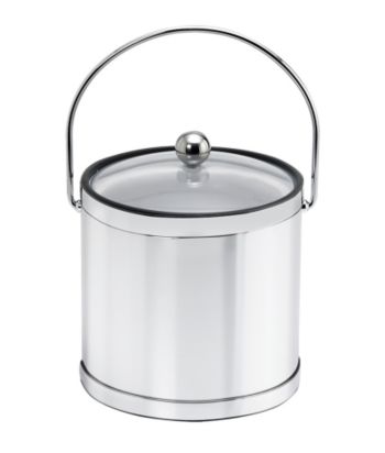 Kraftware™ Polished Chrome Mylar 3-qt. Ice Bucket with Bale Handle