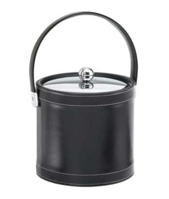 Kraftware™ Black Stitched 3-qt. Ice Bucket with Metal Cover